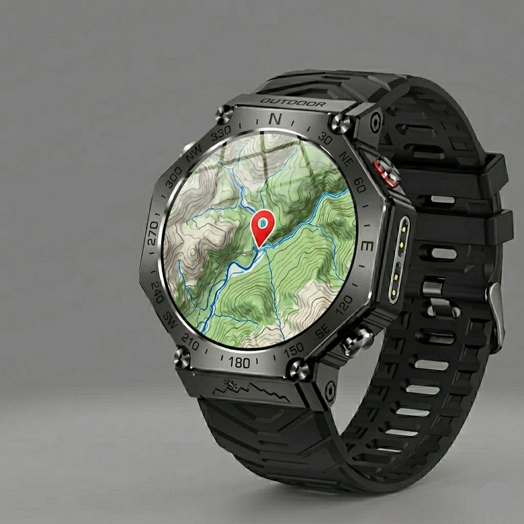 Montre Connectée Militaire Incassable - Noir