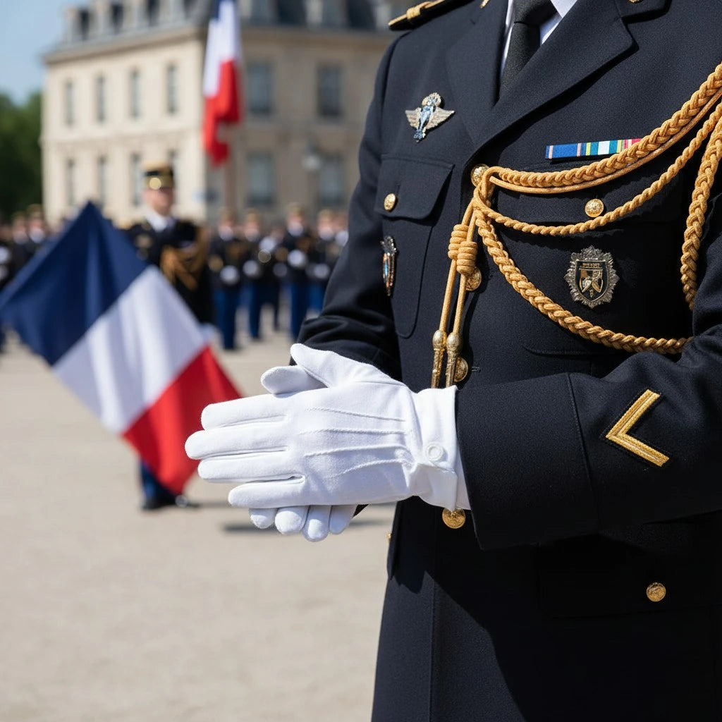 gant blanc de cérémonie militaire 