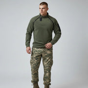 Pull militaire homme vert