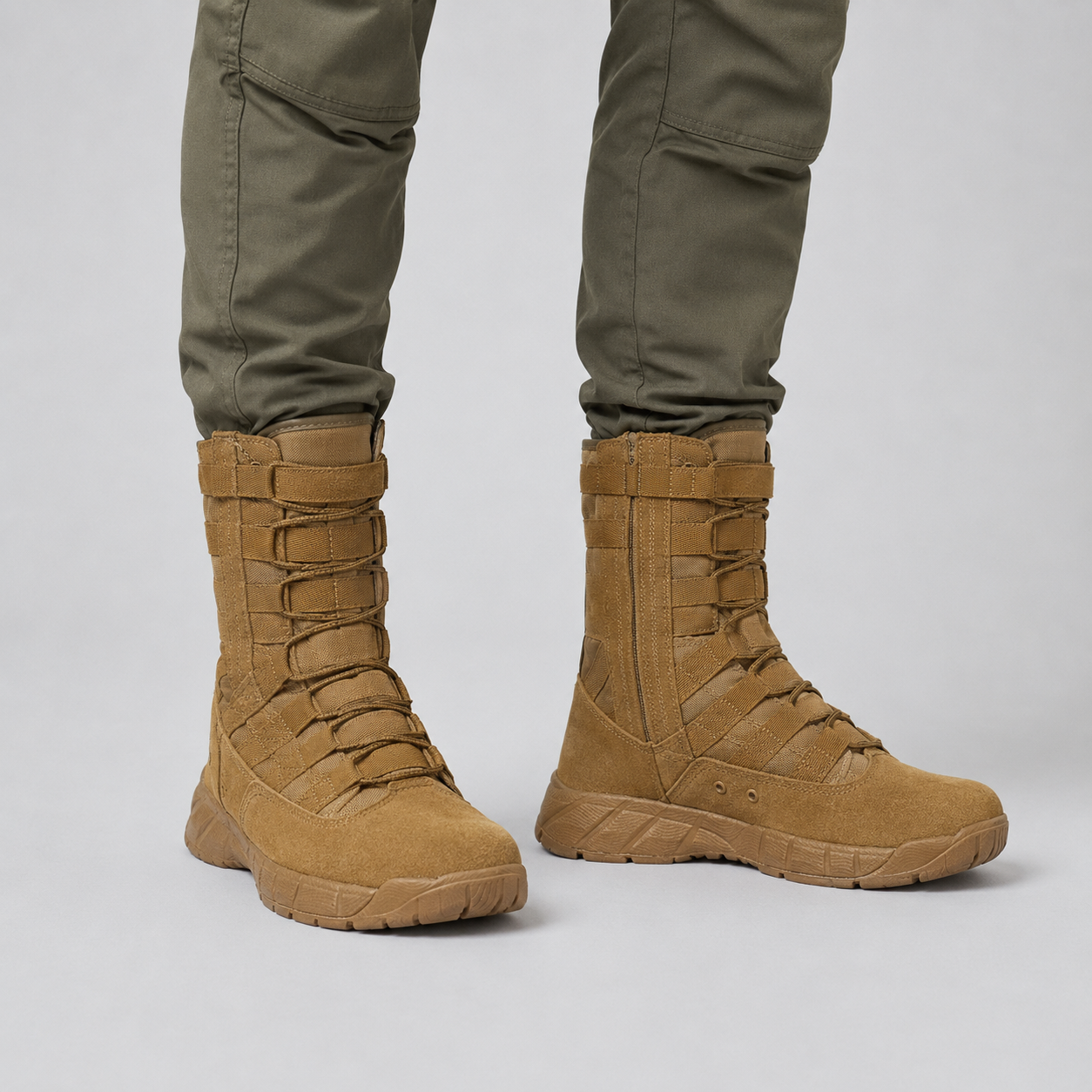 Bottes Cuir Homme Style Militaire