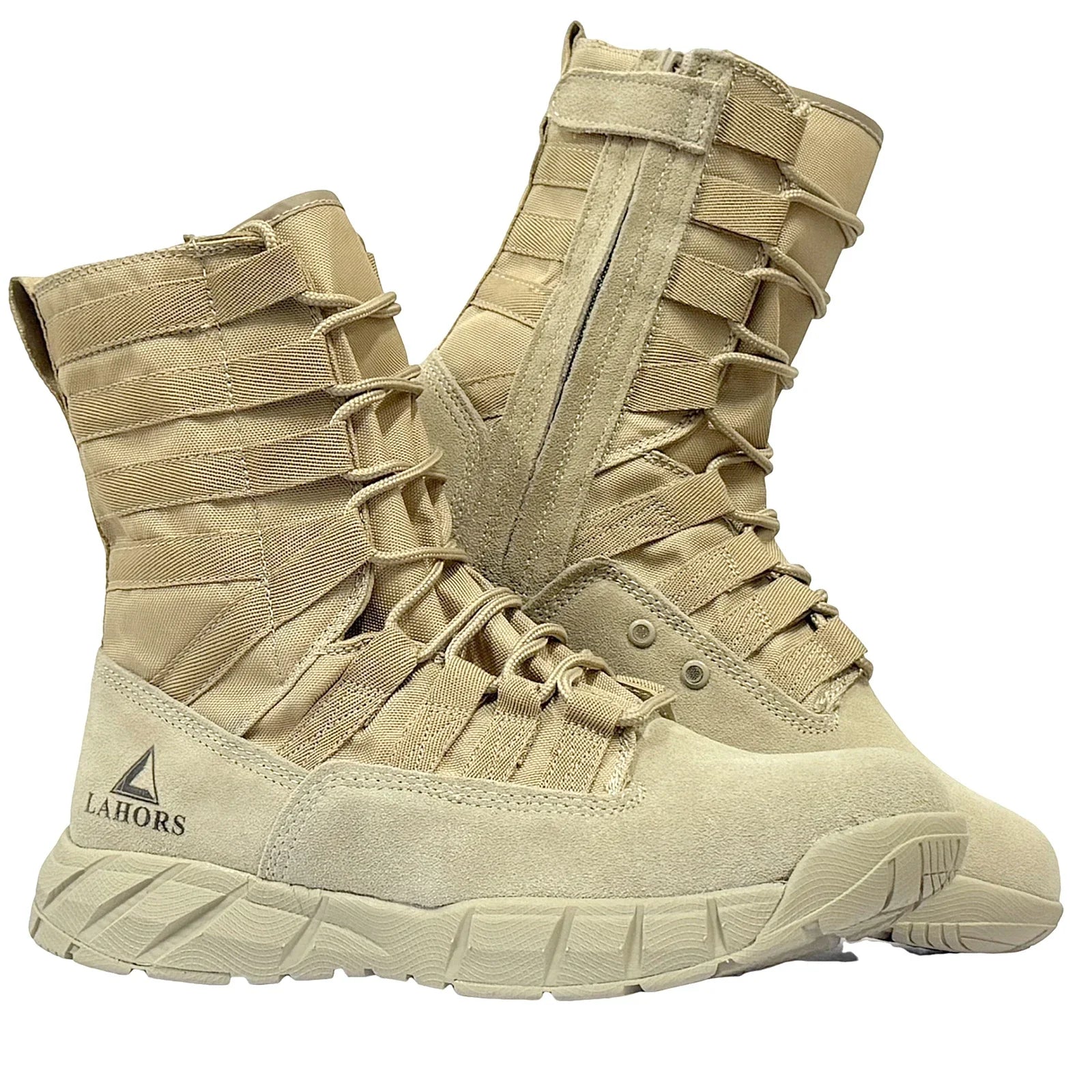 Bottes Cuir Homme Style Militaire - Beige / 39