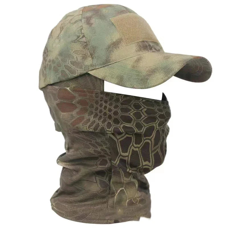 Cagoule Militaire 1 Trou - Vert serpent