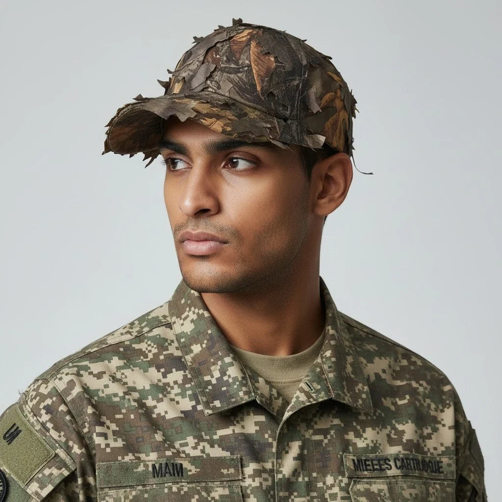 Casquette avec Filet Camouflage - Camouflage