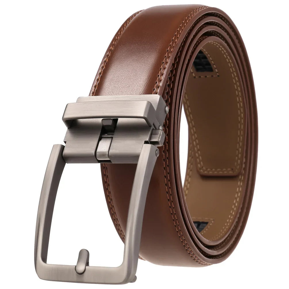Ceinture Militaire en Cuir - Marron / 120cm