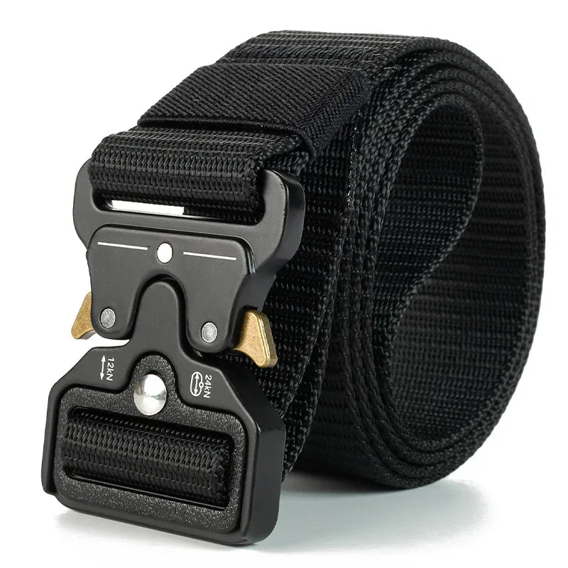 Ceinture Militaire en Toile - Noir