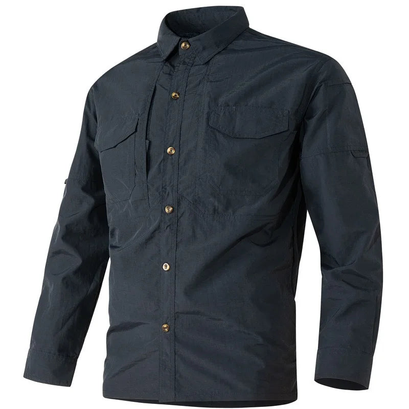 Chemise Militaire Homme - Bleu / M