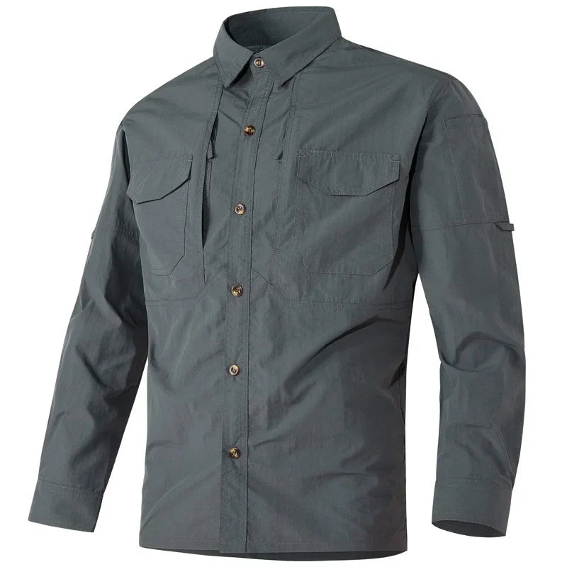 Chemise Militaire Homme - Gris / M