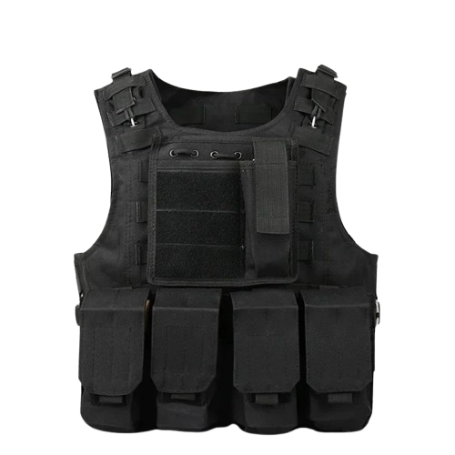 Déguisement de Gilet par Balle Militaire pour Enfants - Noir / Taille unique