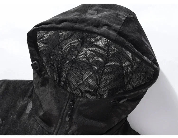 Doudoune Camouflage Noir