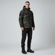 Doudoune Camouflage Noir