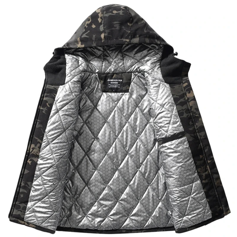 Doudoune Camouflage Noir