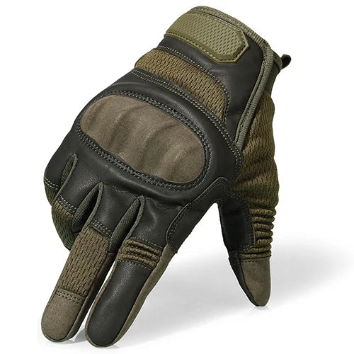 Gant Militaire Cuir - Vert / S