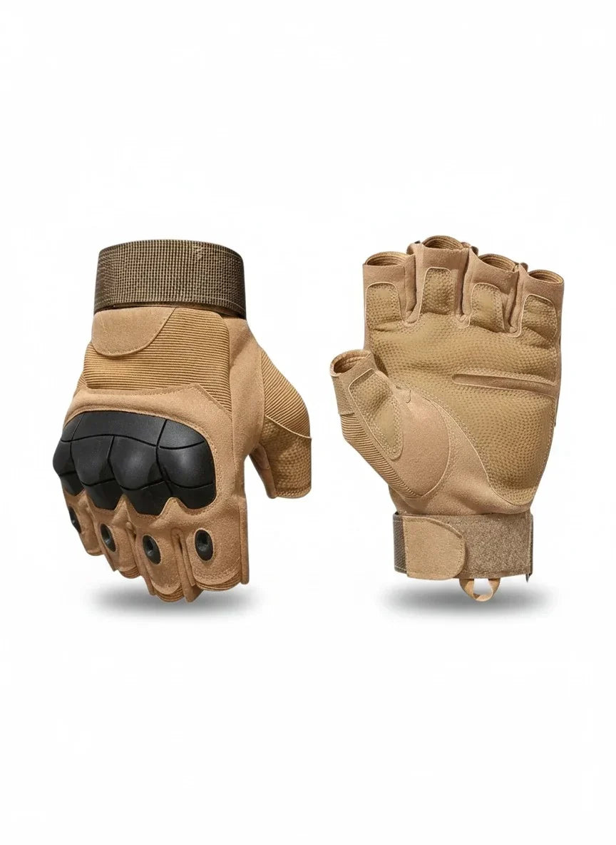 Gant Tactique Militaire Demi Doigt - Kaki / M