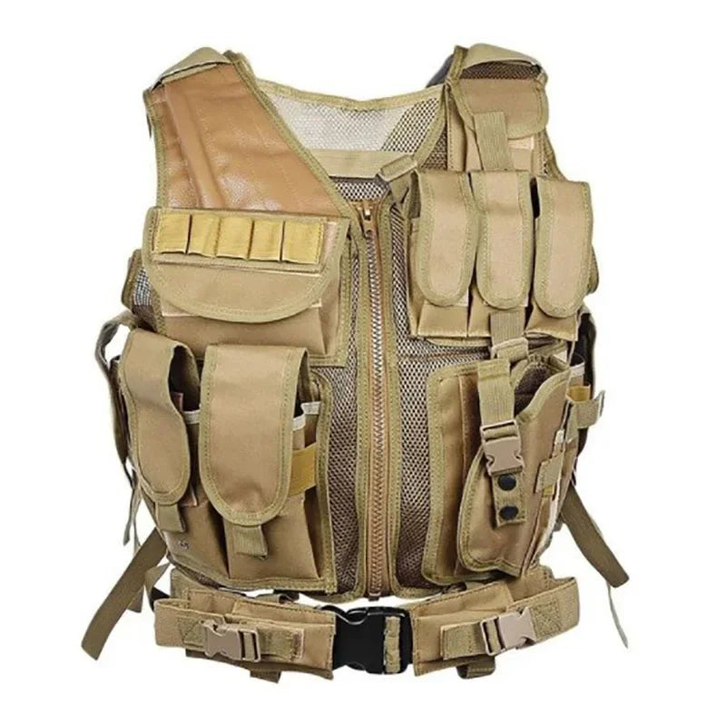 Gilet Tactique Homme - Kaki