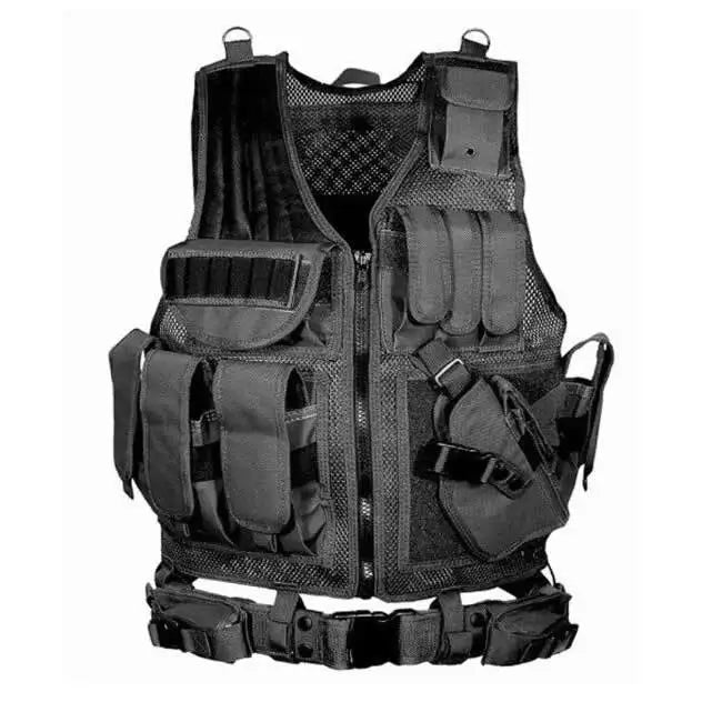 Gilet Tactique Homme - Noir