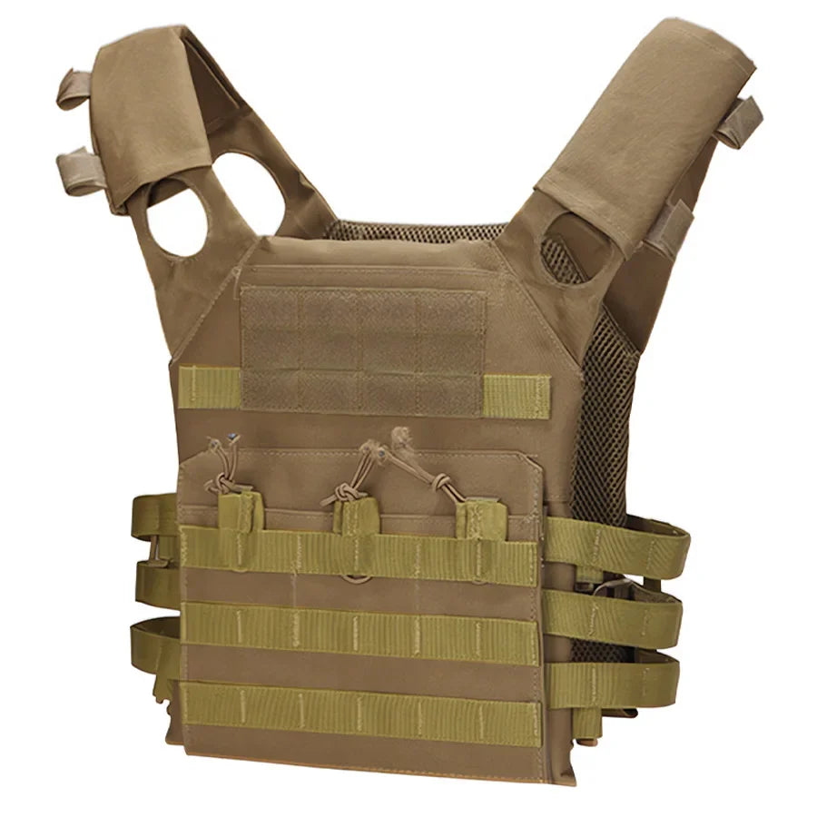 Gilet Tactique Militaire Airsoft - Kaki