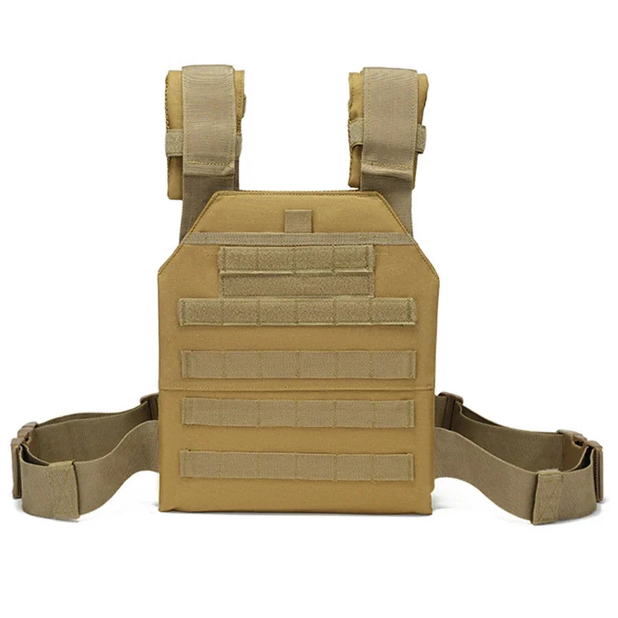 Gilet Tactique Porte Plaque Militaire - Kaki