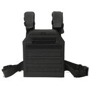 Gilet Tactique Porte Plaque Militaire - Noir