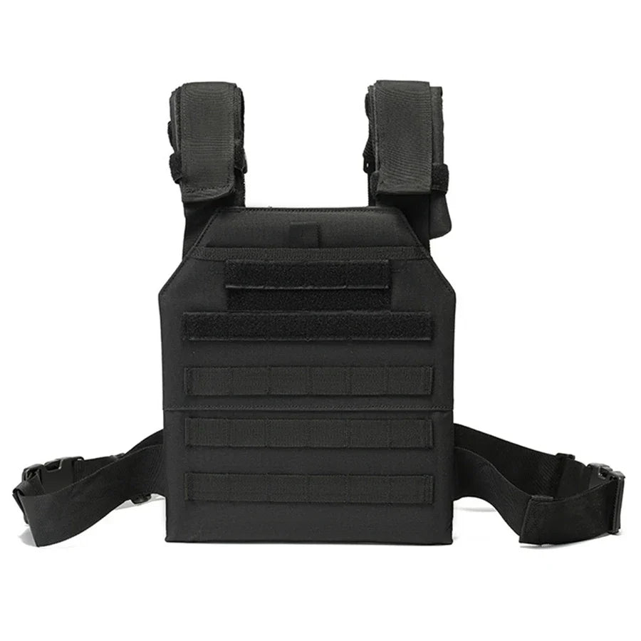 Gilet Tactique Porte Plaque Militaire - Noir