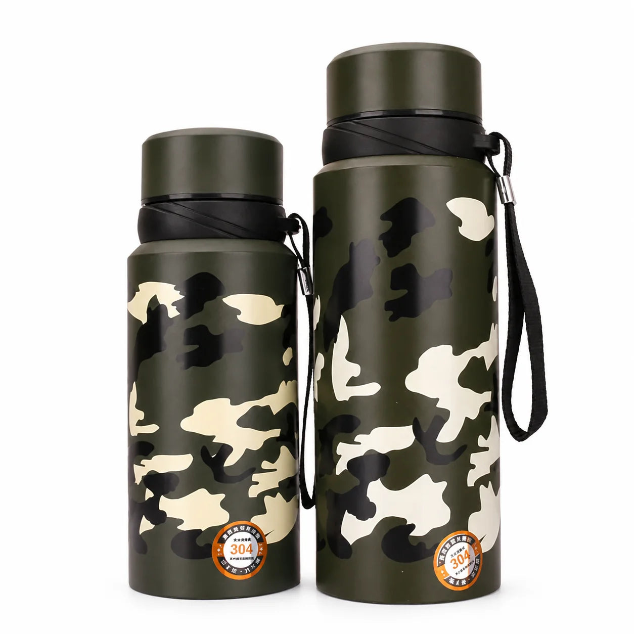 Gourde Militaire Inox - 600ml / 750ml - Vert capo / 600ml