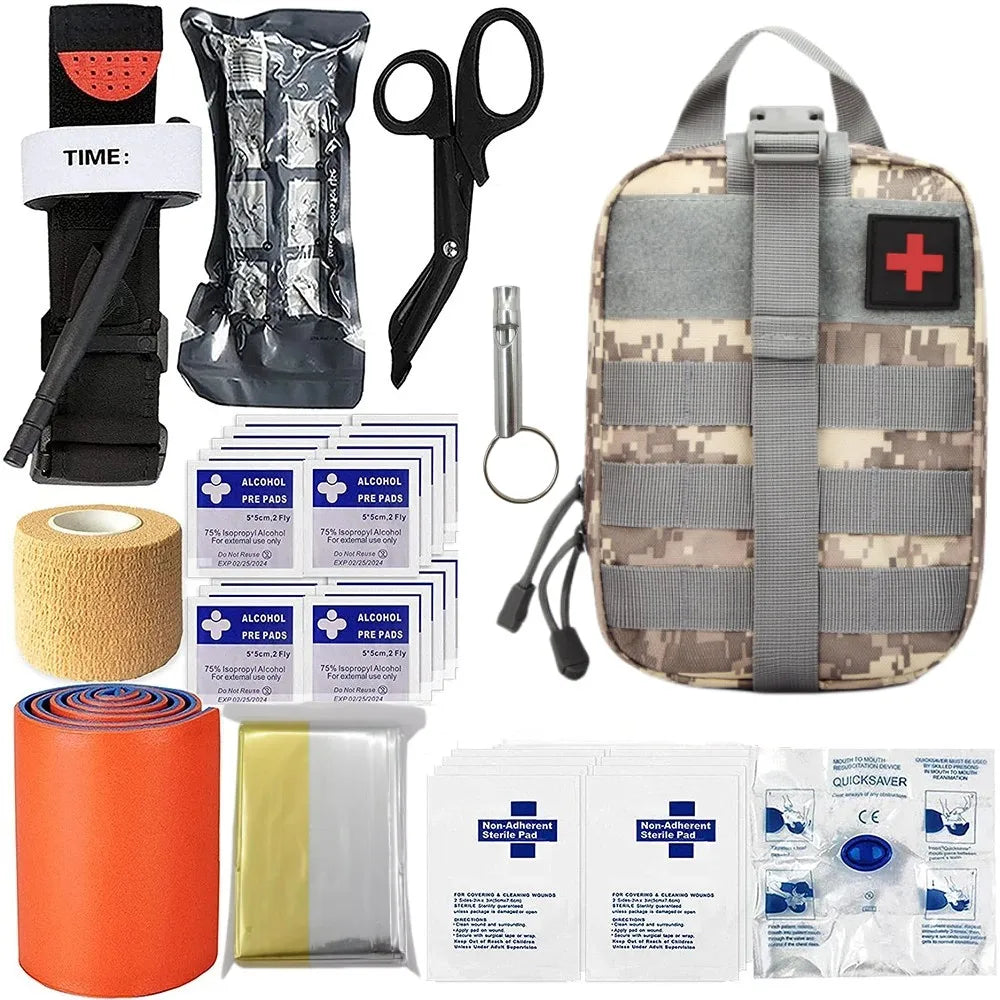 Kit de Survie Militaire Complet - Gris capo