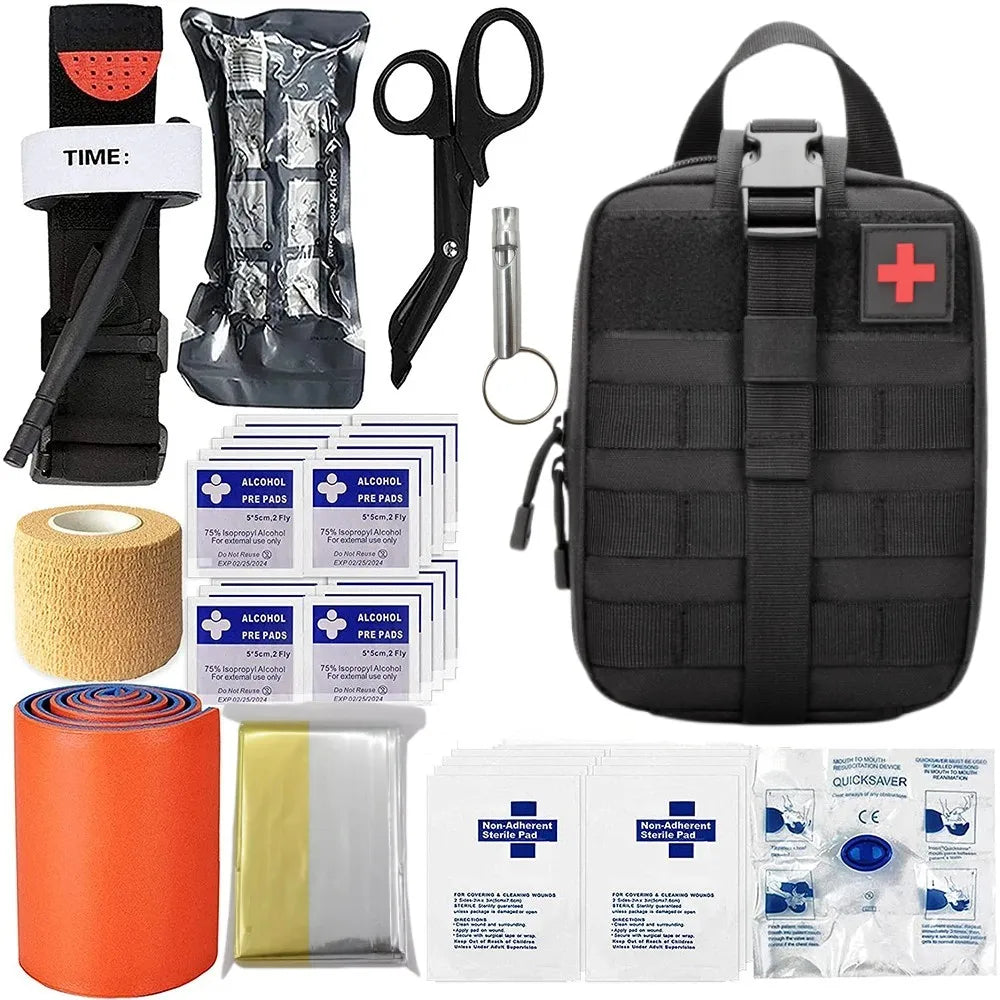 Kit de Survie Militaire Complet - Noir