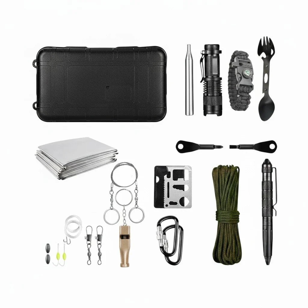 Kit de survie tactique - Noir
