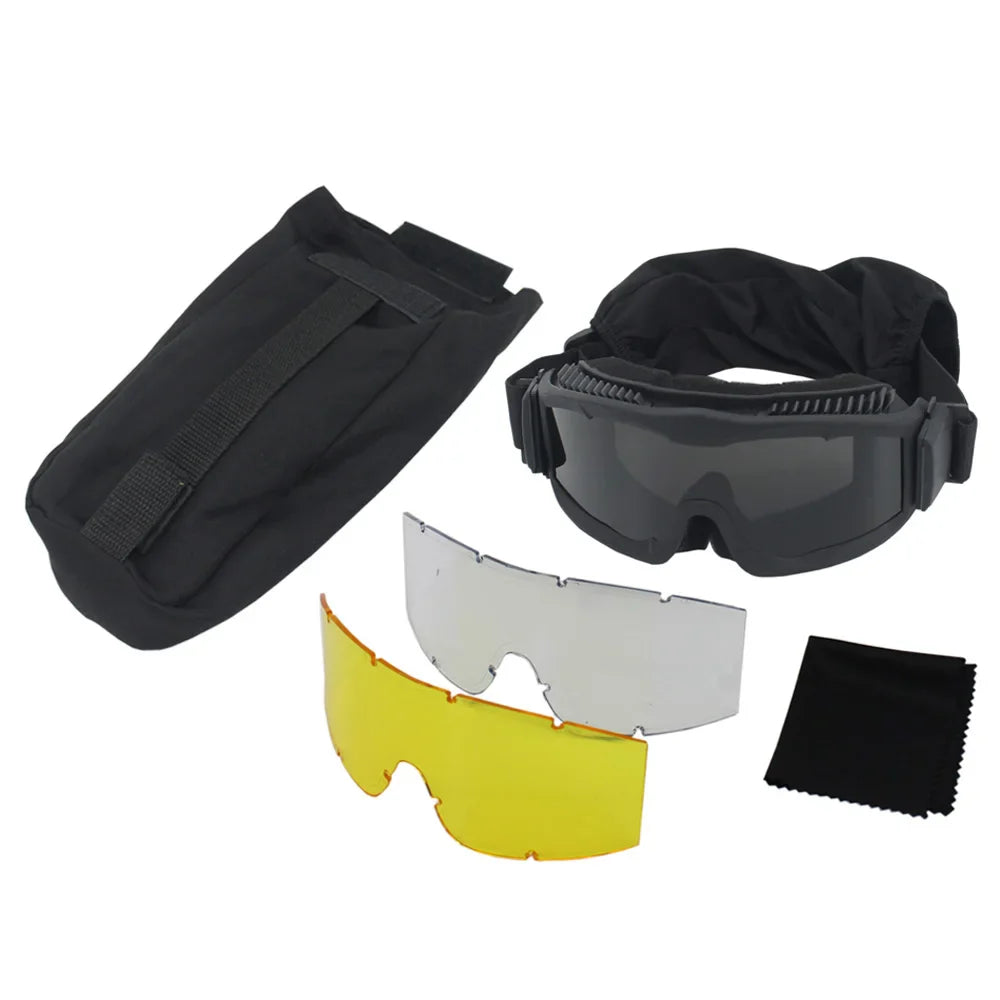 Lunette de Soleil Tactique Militaire - Noir