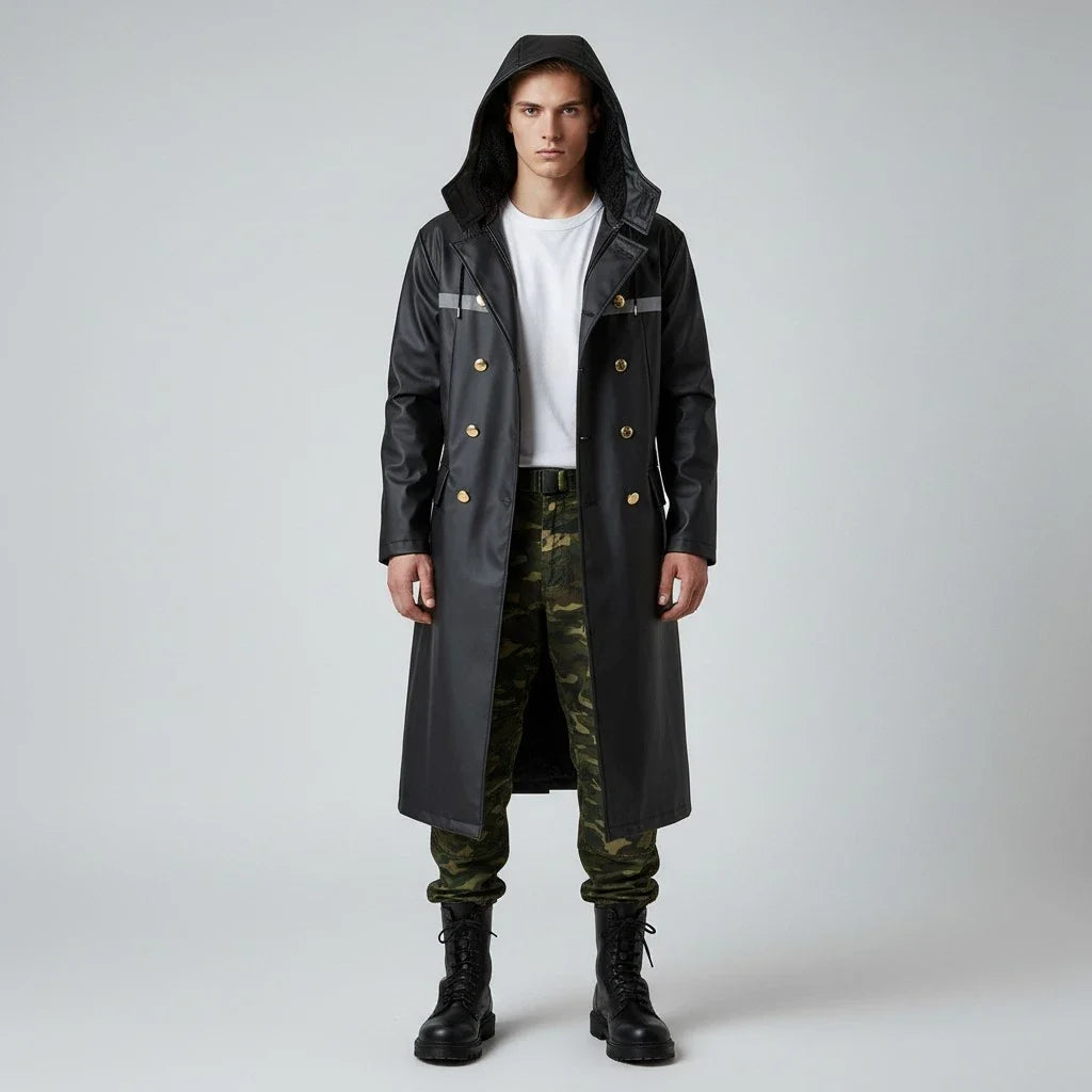 Manteau Long Militaire Homme