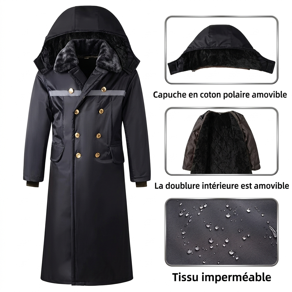 Manteau Long Militaire Homme - M / Doublure fixe