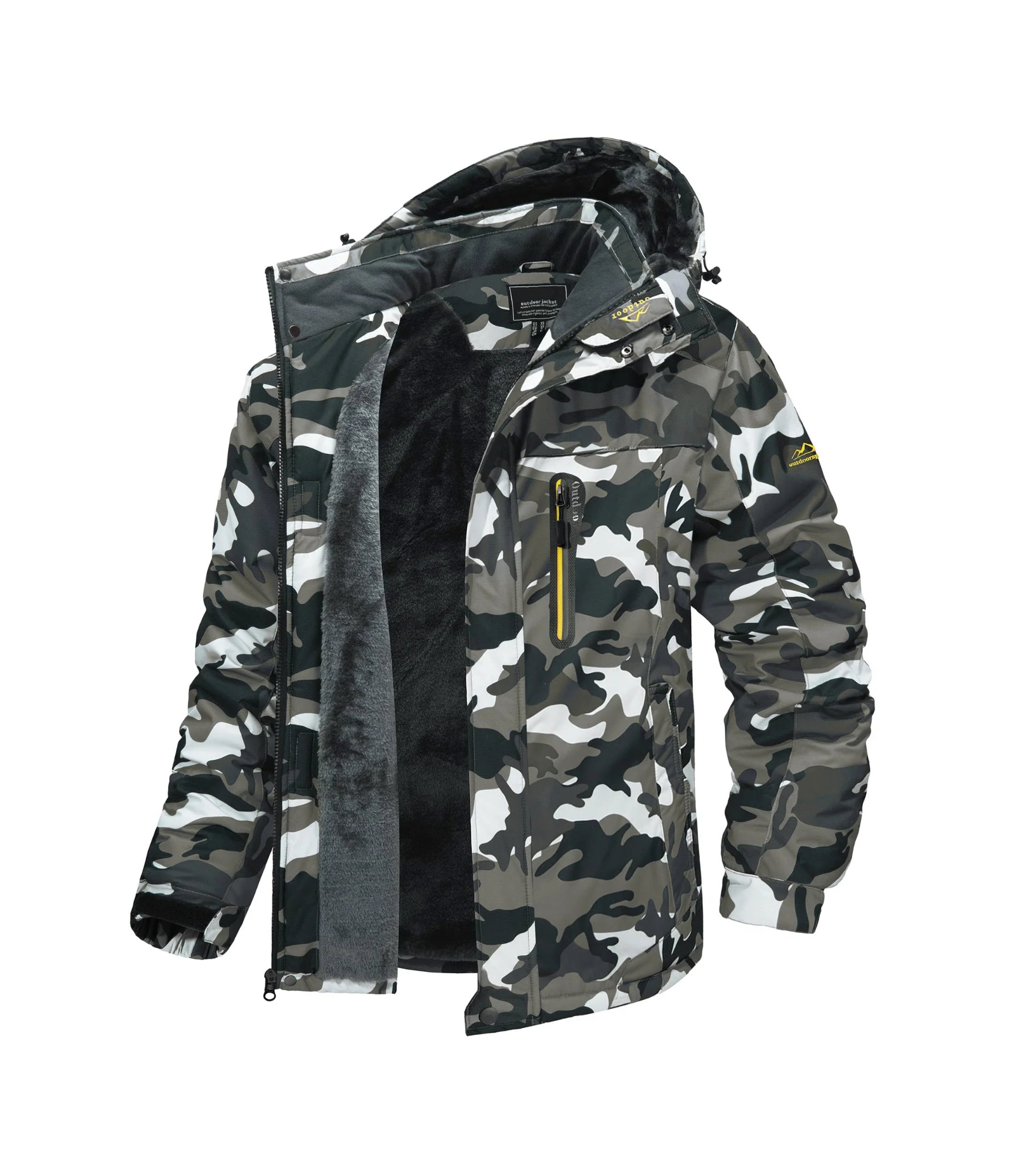 Manteau Militaire Homme Hiver - Gris camo / XS