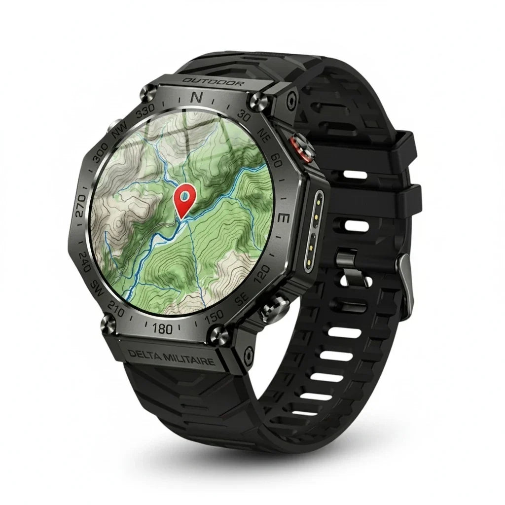 Montre Connectée Militaire Incassable - Noir