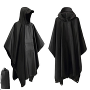 Poncho Militaire Noir - Noir