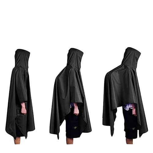 Poncho Militaire Noir - Noir