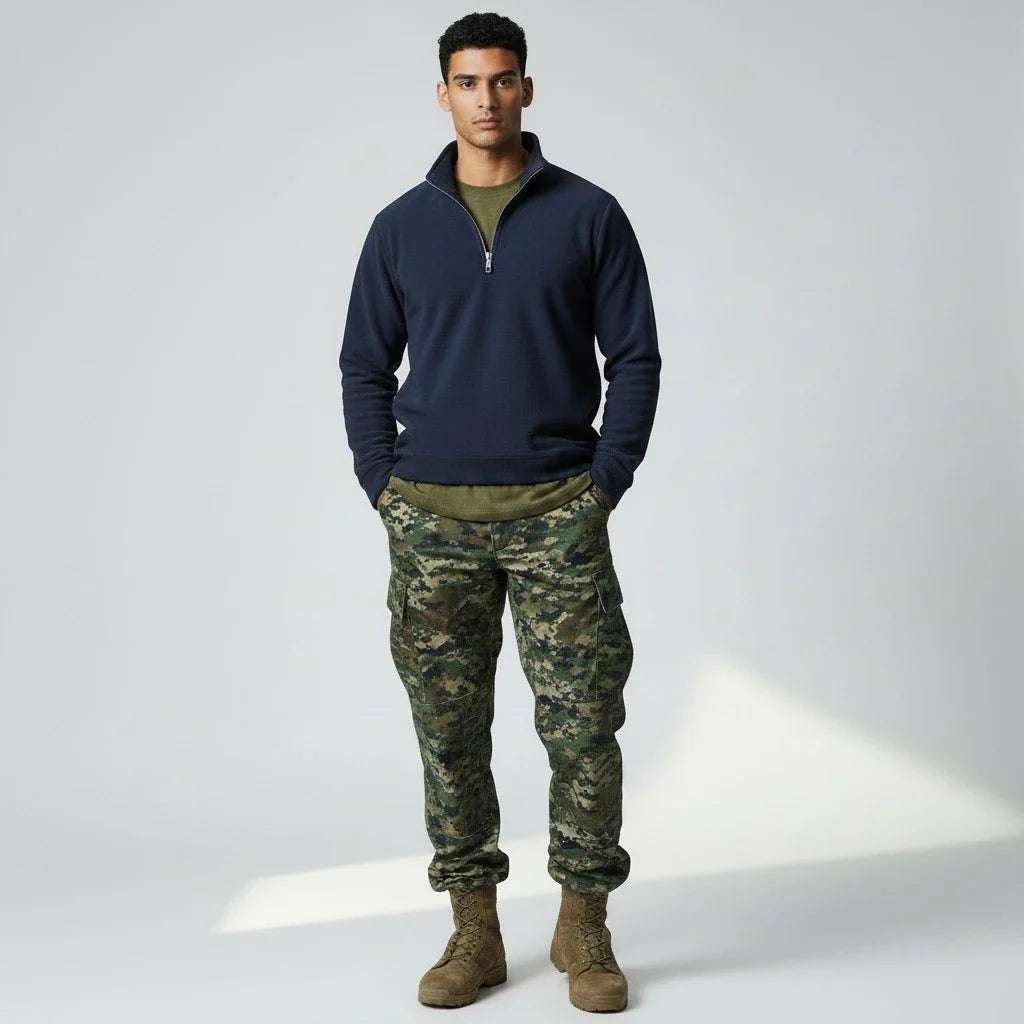 Pull Bleu Marine Militaire