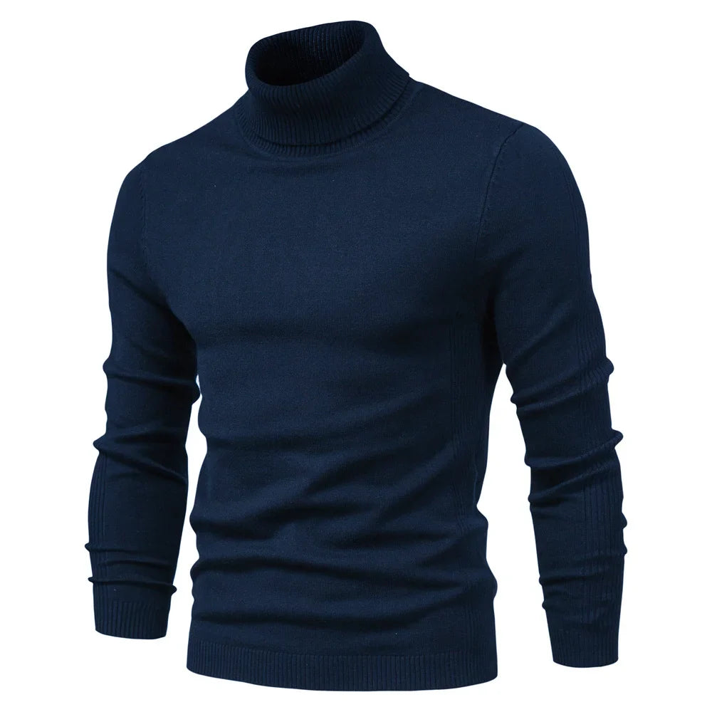 Pull Col Roulé Militaire - Bleu nuit / S