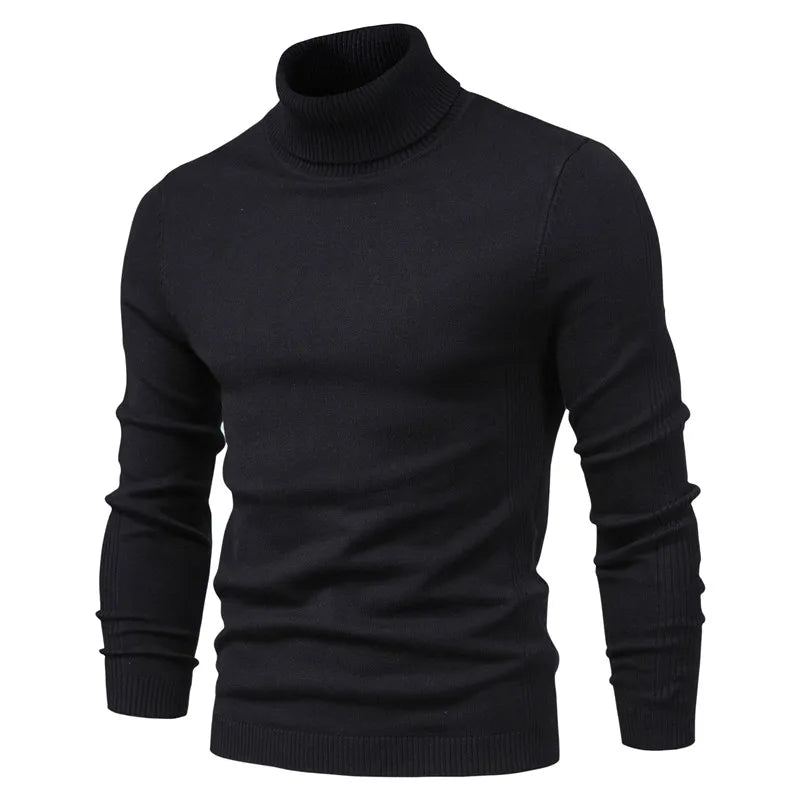 Pull Col Roulé Militaire - Noir / S