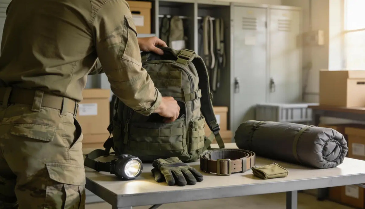 Sac à dos tactique vert olive avec plusieurs compartiments et bretelles réglables