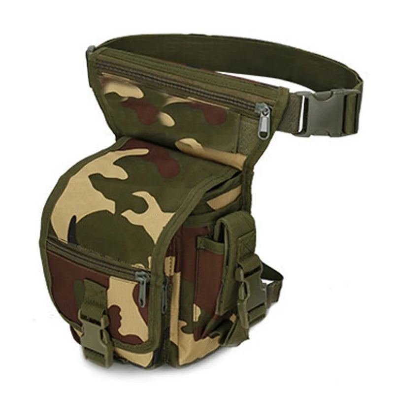 Sacoche De Jambe Militaire - Vert capo