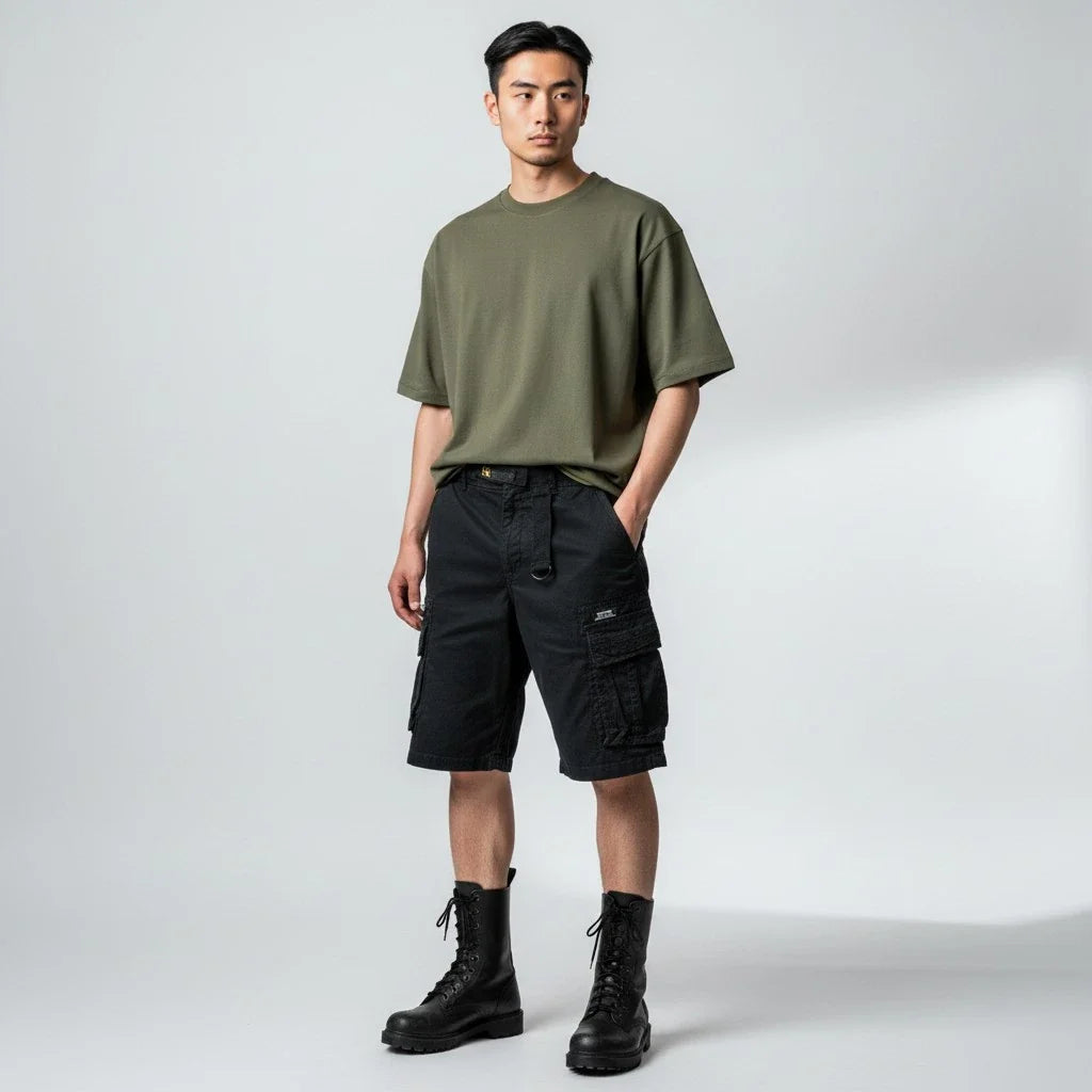 Short Militaire Noir