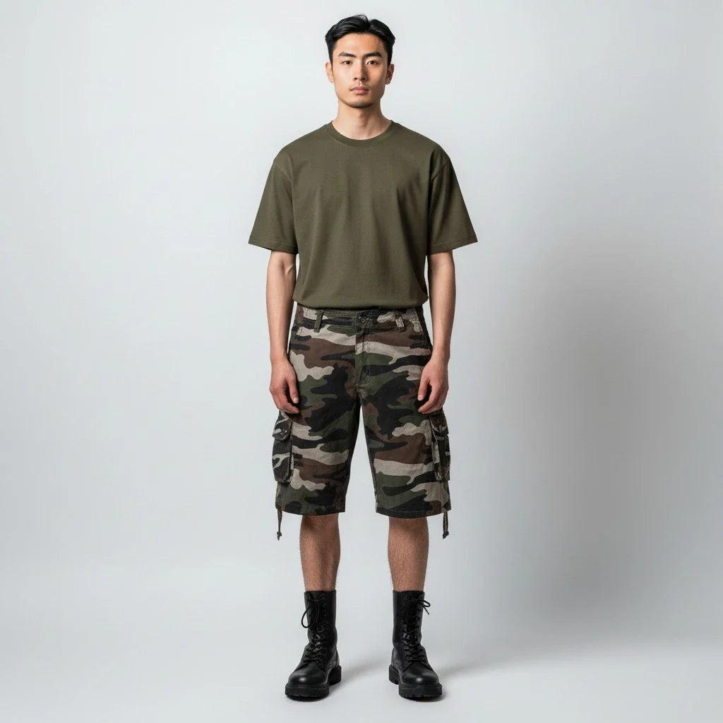 Short Treillis Militaire Homme