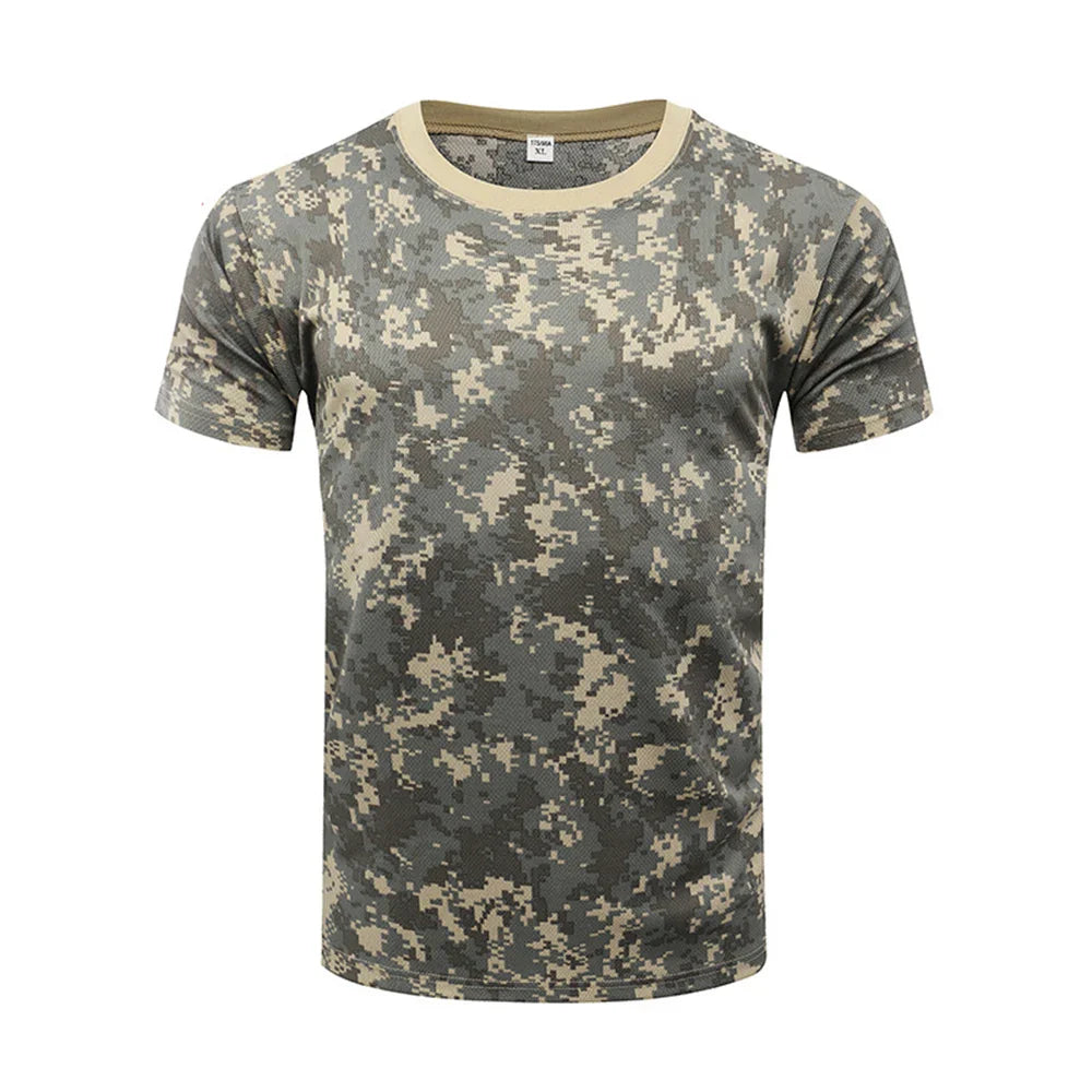 T Shirt Camouflage - Gris camo / M